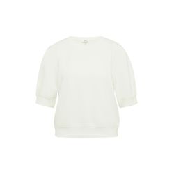 s.Oliver Red Label Scuba-Sweatshirt mit kurzen Ärmeln   - weiß (0210)