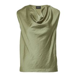 s.Oliver Black Label Ärmellose Satinbluse mit Wasserfall-Ausschnitt  - grün (7721)