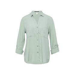 Q/S designed by Viscose blouse with patch pockets - green (7217)