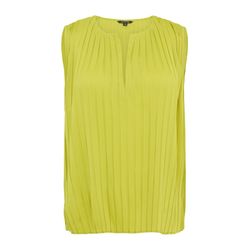 comma Ärmellose Bluse mit Plisseefalten   - grün (7167)