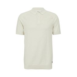 s.Oliver Red Label Slub yarn shirt with polo collar - white (0330)