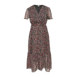 Q/S designed by Chiffonkleid in Wickeloptik   - schwarz (99A3)
