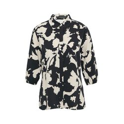 comma Chemisier en viscose à imprimé all-over et manches 3/4 - bleu (59A1)