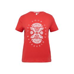 Q/S designed by Baumwollshirt mit Frontprint - rot (31D1)