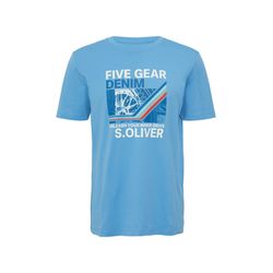 s.Oliver Red Label T-Shirt mit Artwork und Frontprint - blau (55D1)
