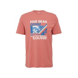 s.Oliver Red Label T-Shirt mit Artwork und Frontprint - rot (42D1)