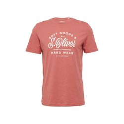 s.Oliver Red Label Baumwoll-T-Shirt mit Frontprint - rot (42D1)