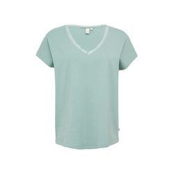 Q/S designed by Modalmix-Shirt mit Spitzenblende - grün (7217)