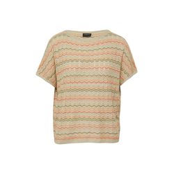 s.Oliver Black Label Stricktop mit Zackenmuster im Loose Fit - beige (80X2)