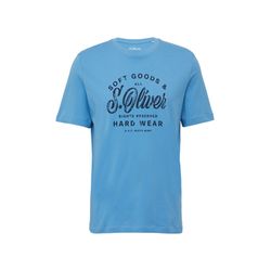 s.Oliver Red Label Baumwoll-T-Shirt mit Frontprint - rot (55D1)