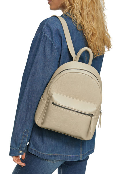 s.Oliver Red Label Rucksack in feinem Strukturmuster mit Reißverschlussfach - beige (8156)