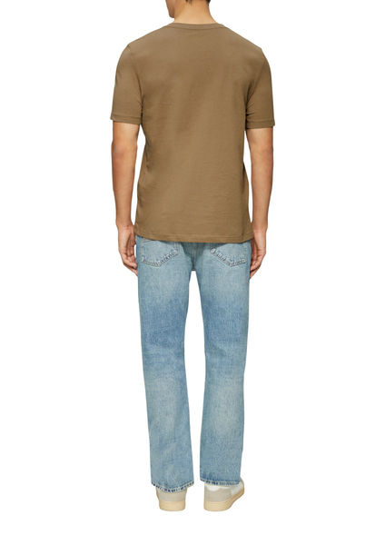 s.Oliver Red Label T-Shirt mit Label-Print - braun (84D1)