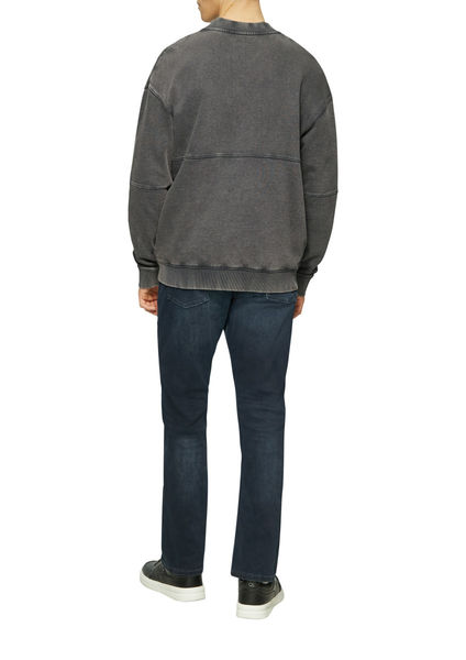 Q/S designed by Sweatshirtjacke mit Wascheffekt und Frontdruck - grau (9999)