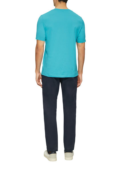 s.Oliver Red Label T-Shirt mit Label-Print - blau (62D1)