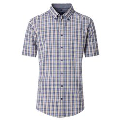 Casamoda Chemise décontractée à manches courtes - bleu/orange (100)