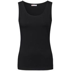 Street One Basic Top in Unifarbe - schwarz (10001)