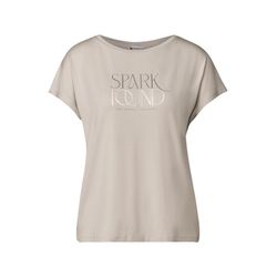 Street One T-Shirt mit Wording - beige/braun (25526)