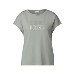 Street One T-Shirt mit Wording - grün (26378)