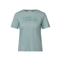 Cecil T-shirt with wording - green (36560)