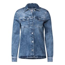 Cecil Glitzerndes Jeans Overshirt - blau (10349)