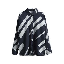 Opus Bluse - Fenlo stripe - blau (60020)