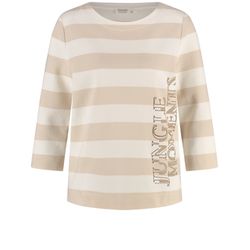 Gerry Weber Collection 3/4 sleeve T-shirt with decorative stones - beige (09154)