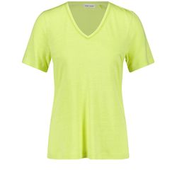 Gerry Weber Collection T-Shirt aus Viskkose-Leinen-Mischung - grün (50128)