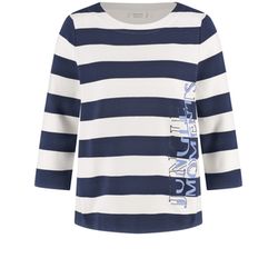 Gerry Weber Collection 3/4 sleeve T-shirt with decorative stones - blue (08097)