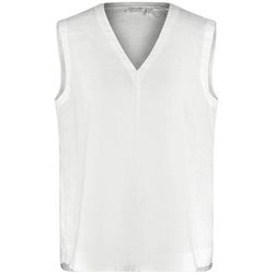 Gerry Weber Collection Ärmellose Leinenbluse - weiß (99600)