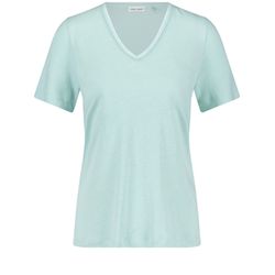 Gerry Weber Collection T-Shirt aus Viskkose-Leinen-Mischung - blau (80099)