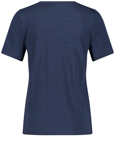 Gerry Weber Collection T-Shirt aus Viskkose-Leinen-Mischung - blau (80034)