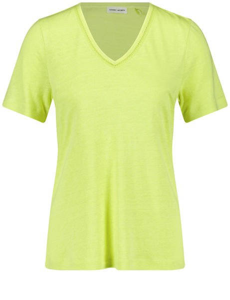 Gerry Weber Collection T-Shirt aus Viskkose-Leinen-Mischung - grün (50128)