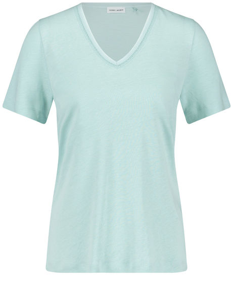 Gerry Weber Collection T-Shirt aus Viskkose-Leinen-Mischung - blau (80099)