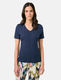 Gerry Weber Collection T-Shirt aus Viskkose-Leinen-Mischung - blau (80034)