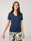 Gerry Weber Collection T-Shirt aus Viskkose-Leinen-Mischung - blau (80034)