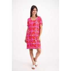 Signe nature Robe courte imprimée   - rose (54)