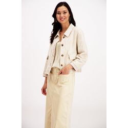 Signe nature Printed button-down jacket - beige (2)