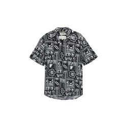 Tom Tailor Denim Relaxed Fit Kurzarmshirt aus Leinen - schwarz (37489)