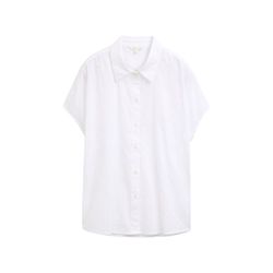 Tom Tailor Blouse shirt with schiffli embroidery - white (20000)