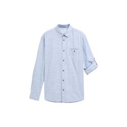 Tom Tailor Regular Fit Hemd mit Turn-up-Funktion - blau (31317)