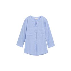 Tom Tailor Bluse mit aufgesetzten Brusttaschen - blau (37522)