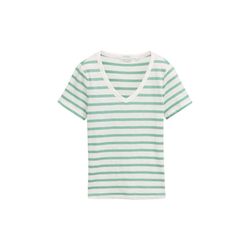 Tom Tailor T-shirt col V - vert (38016)