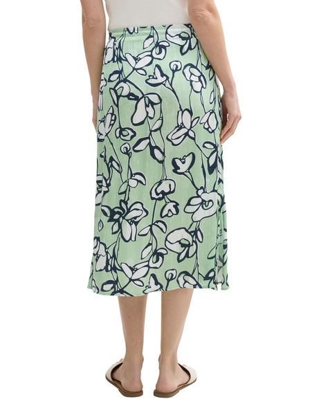 Tom Tailor High Waist Satin Midi-Rock - grün (37120)