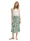 Tom Tailor High Waist Satin Midi-Rock - grün (37120)