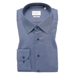 Eterna Coupe moderne : chemise avec motif dobby - bleu (17)