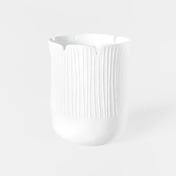 Räder Flower-shaped vase (Ø12.5x25cm) - white (0)