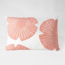 Räder Cushion with floral embroidery (70x50cm) - white/orange (0)