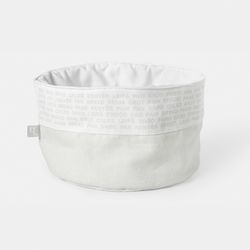 Räder Brotkorb aus Stoff (Ø23.5x13.5cm) - grau/weiß (0)