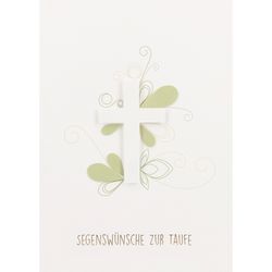 Räder Christening greeting card - white (0)