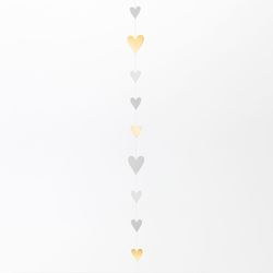 Räder Decorative paper chain (140cm) - gray/white/gold (0)